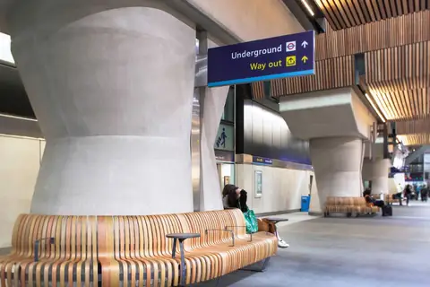 The modern concourse inside London Bridge station